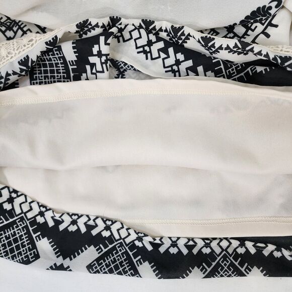 Taylor & Sage Womens Mini Dress Medium Long Bell Sleeve Tribal Print Aztec Tunic - Picture 8 of 11